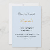 ピーターザラビットファースト誕生日 招待状 (裏面)