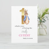 ピーターザラビットファースト誕生日 招待状 (スタンド正面)