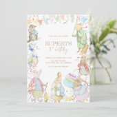 ピーターザラビットファースト誕生日 招待状 (スタンド正面)