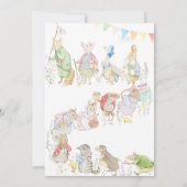 ピーターザラビットファースト誕生日 招待状 (裏面)