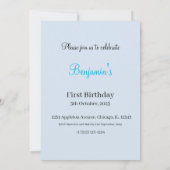 ピーターザラビットファースト誕生日 招待状 (裏面)