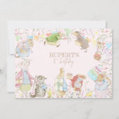 ピーターザラビットファースト誕生日 招待状 (裏面)