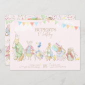 ピーターザラビットファースト誕生日 招待状 (正面/裏面)