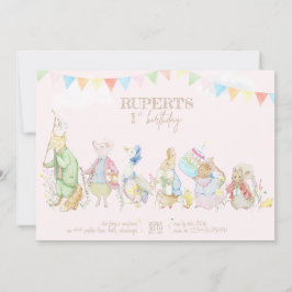 ピーターザラビットファースト誕生日 招待状