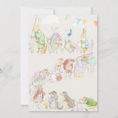 ピーターザラビットファースト誕生日 招待状 (裏面)