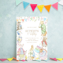 ピーターザラビットファースト誕生日 招待状