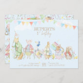ピーターザラビットファースト誕生日 招待状 (正面/裏面)