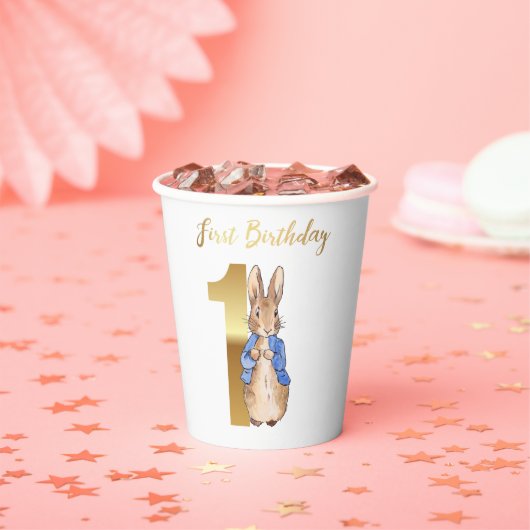 ピーターザラビットファースト誕生日 紙コップ (インサイチュ)