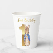 ピーターザラビットファースト誕生日 紙コップ (裏面)