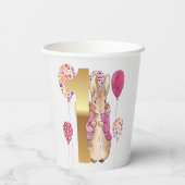 ピーターザラビットファースト誕生日 紙コップ (裏面)