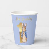 ピーターザラビットファースト誕生日 紙コップ (正面)