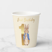 ピーターザラビットファースト誕生日 紙コップ (裏面)