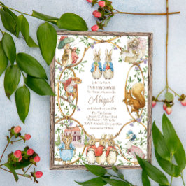 ピーターザラビットベアトリックスウッドランドツインズベビーショウ 招待状