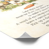 ピーターザラビットベイビーシャワー夜遅くのおむつ ポスター (角)