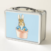 ピーターザラビットポット工場で座る メタルランチボックス (裏面)