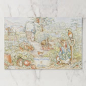 ピーターザラビットランチョンマット-子供の誕生日パーティー ペーパーパッド (正面)