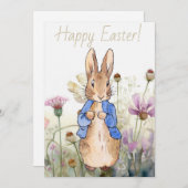 ピーターザラビットワイルドフラワーズハッピーイースター シーズンカード (正面/裏面)