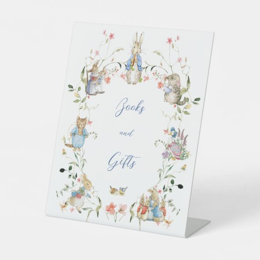 ピーターザラビットワイルドフラワーベイビーシャワー 台座サイン (正面)