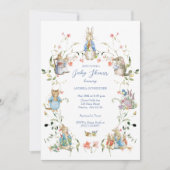 ピーターザラビットワイルドフラワーベイビーシャワー 招待状 (正面)