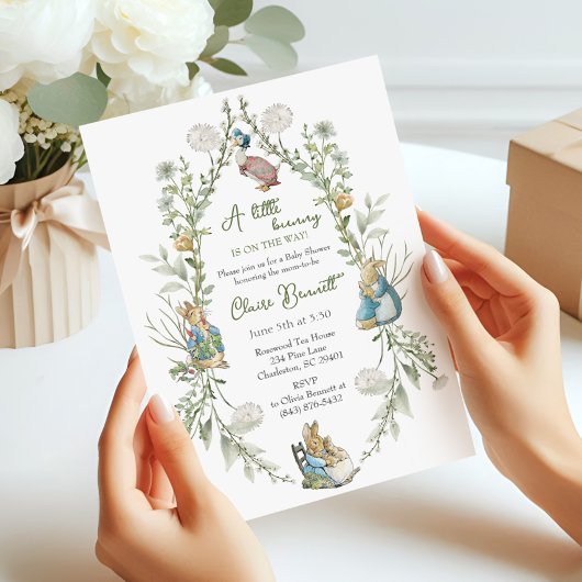 ピーターザラビットワイルドフラワーベビーが途中だ 招待状