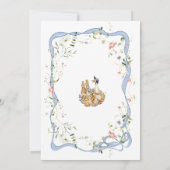 ピーターザラビットワイルドフラワーリボン赤ちゃんシャワー 招待状 (裏面)