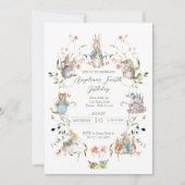 ピーターザラビットワイルドフラワー誕生日 招待状 (正面)