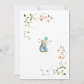 ピーターザラビットワイルドフラワー誕生日 招待状 (裏面)