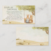 ピーターザラビットヴィンテージパステルベビーシャワー エンクロージャーカード (正面/裏面)