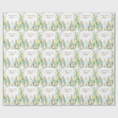 ピーターザラビット春開花イースターベイビーシャワー ラッピングペーパー (フラット)