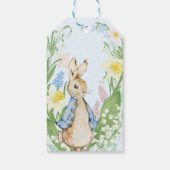 ピーターザラビット春開花ブルーベビーシャワー ギフトタグ (裏面)