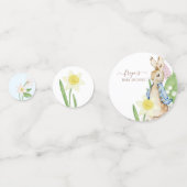 ピーターザラビット春開花ブルーベビーシャワー コンフェッティ (裏面)