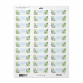 ピーターザラビット春開花ブルーベビーシャワー ラベル (フルシート)