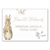 ピーターザラビット秋秋の冬の食品ラベル テーブルナンバー (裏面)