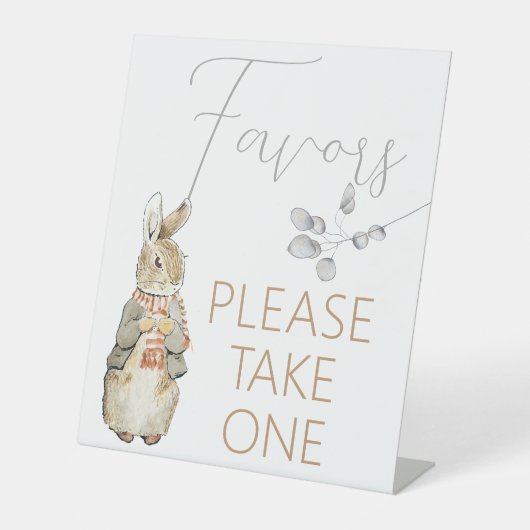 ピーターザラビット秋秋冬の本が好き 台座サイン (正面)