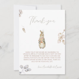 ピーターザラビット秋秋冬ベビーシャワー サンキューカード