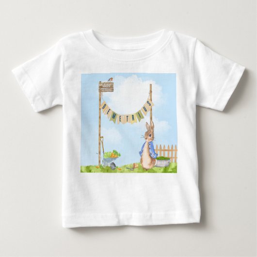 ピーターザラビット誕生日ガーデンパーティー ベビーTシャツ (正面)