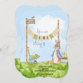 ピーターザラビット誕生日ガーデンパーティー 招待状 (正面/裏面)