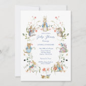ピーターザラビット ワイルドフラワーベイビーシャワー 招待状 (正面)