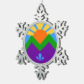 ピータースノーフレークオーナメントとマニトゥート春 スノーフレークピューターオーナメント (右)