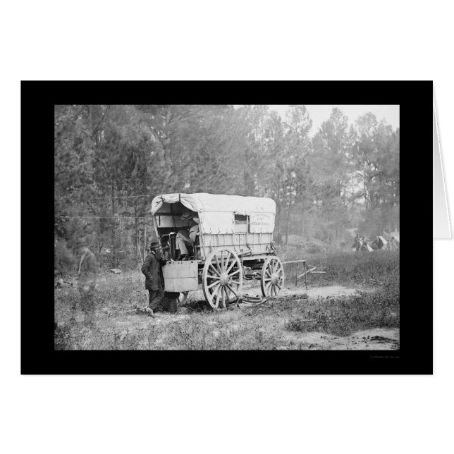 ピーターズバーグ1864年の近くの電信電池ワゴン (正面横)