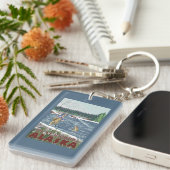 ピーターズバーグ、アラスカ-はえの漁師 キーホルダー (正面右)