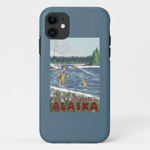 ピーターズバーグ、アラスカ-はえの漁師 iPhone 11 ケース
