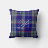 ピーターソンのタータンチェックのモノグラムの枕 クッション (裏面)