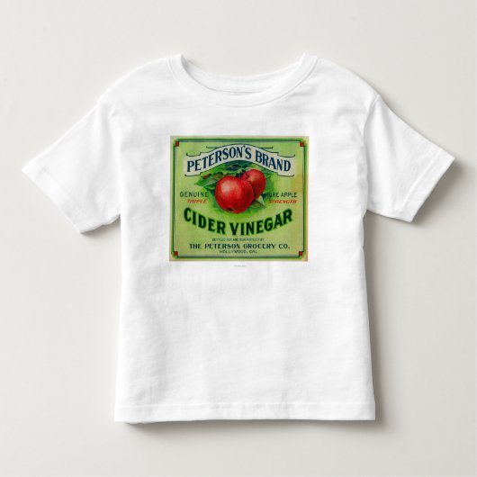 ピーターソンのリンゴ酢のラベル トドラーTシャツ (正面)