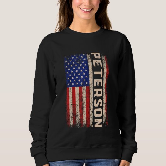 ピーターソン姓Shirt Peterson名American Fl スウェットシャツ (正面)