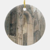 ピーターバラのカテドラル(w/c紙で) セラミックオーナメント (裏面)