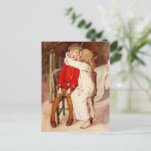 ピーターパンに接吻しているウェンディー ポストカード (スタンド正面)