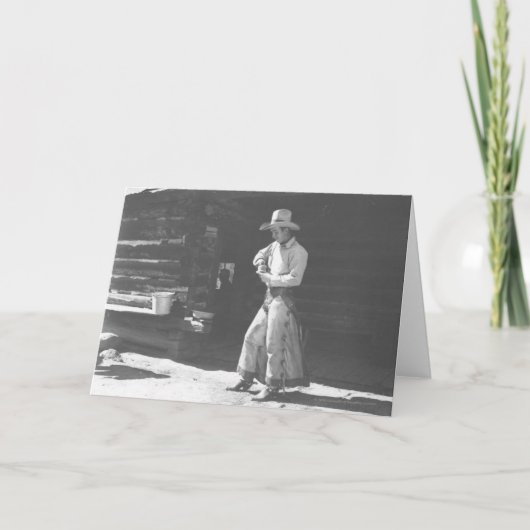 ピーターパンのピーナッツバターcan.からのカウボーイの食べ物 カード (正面)