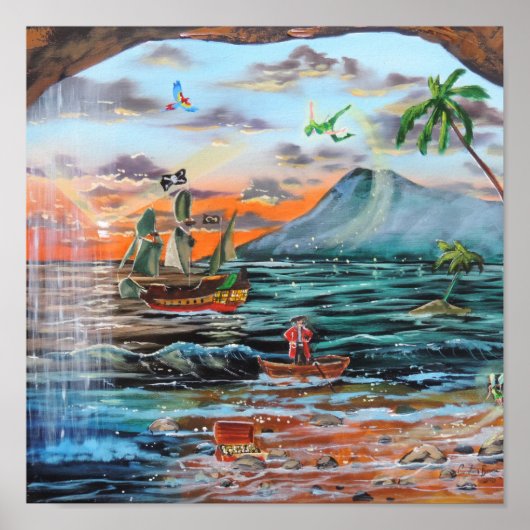 ピーターパンフックの入り江ティンカーベル絵画ズ ポスター (正面)