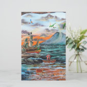 ピーターパンフックの入り江ティンカーベル絵画ズ 便箋 (スタンド正面)